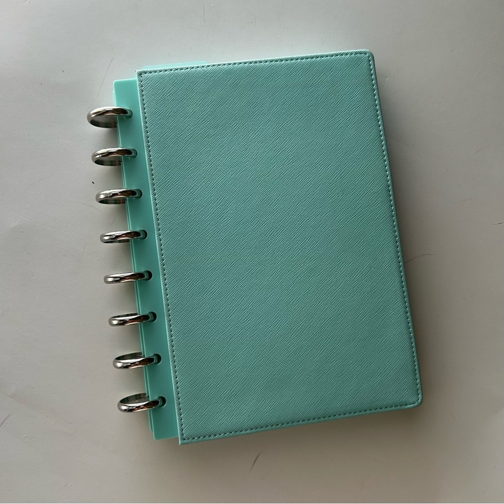 Martha Stewart Half Letter Size Discbound Notebook Turquoise Blue